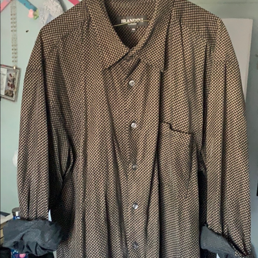 BRANDINI Men’s zigzag pattern button up